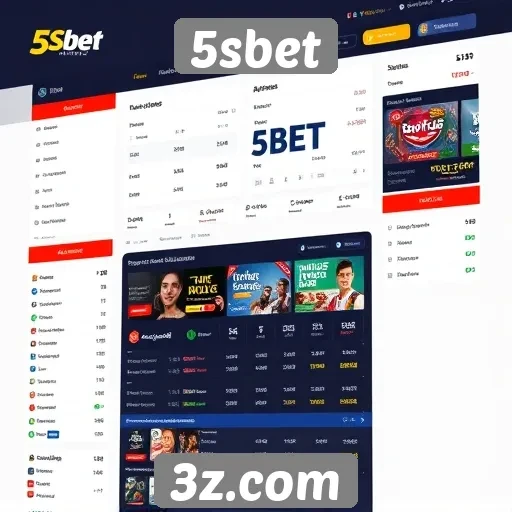 Interface do 5sbet é amigável e intuitiva